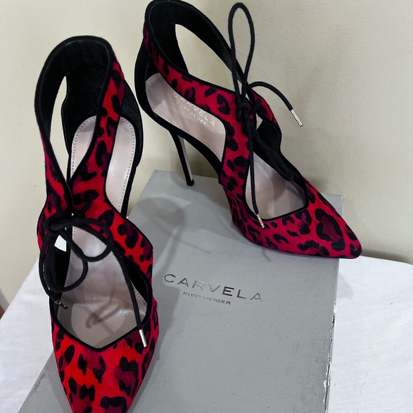 ***NIB***KURT GEIGER CALF HAIR ANIMAL PRINT Heels (39) - Picture 3 of 13